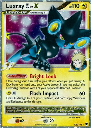 Luxray GL Lv.X 109/111  - Holofoil Rising Rivals