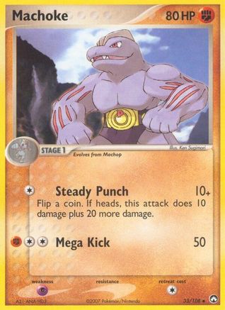 Machoke 033/108 - Reverse Holofoil Power Keepers