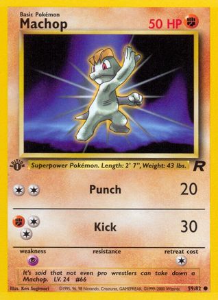 Machop 059/82 - 1st Edition Team Rocket