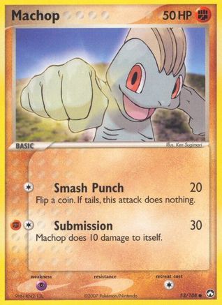 Machop 053/108 - Reverse Holofoil Power Keepers