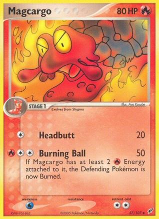 Magcargo 037/107 - Reverse Holofoil Deoxys
