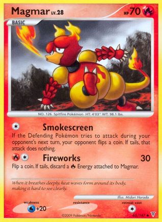 Magmar 065/147  - Reverse Holofoil Supreme Victors
