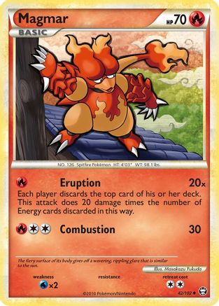 Magmar 042/102  - Reverse Holofoil Triumphant