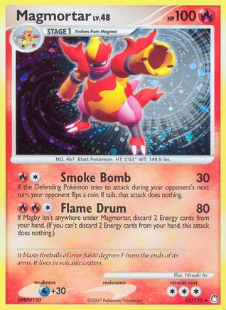 Magmortar 012/123  - Reverse Holofoil Mysterious Treasures