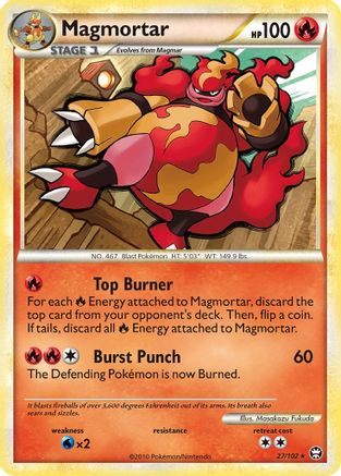 Magmortar 027/102  - Reverse Holofoil Triumphant