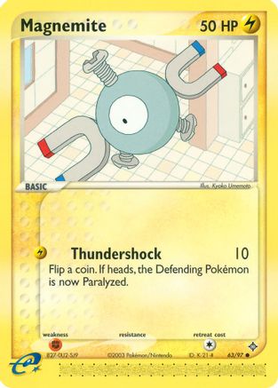 Magnemite 063/97 - Reverse Holofoil Dragon