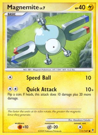 Magnemite 111/147  - Reverse Holofoil Supreme Victors