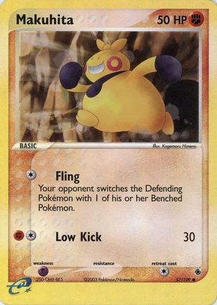 Makuhita 057/109 - Reverse Holofoil Ruby and Sapphire