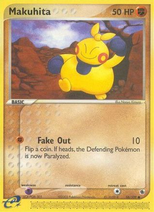 Makuhita 058/109 - Reverse Holofoil Ruby and Sapphire