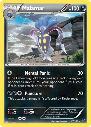 Malamar 077/146  - Reverse Holofoil XY Base Set