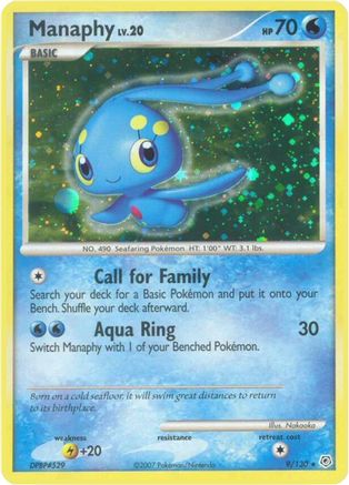 Manaphy 009/130  - Reverse Holofoil Diamond and Pearl