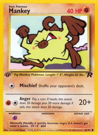 Mankey 061/82 - 1st Edition Team Rocket