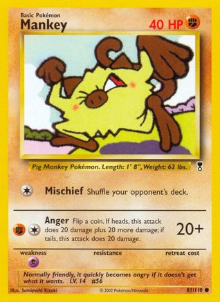 Mankey 081/110 - Reverse Holofoil Legendary Collection