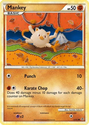 Mankey 053/95  - Reverse Holofoil Unleashed