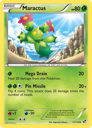 Maractus 011/114  - Reverse Holofoil Black and White