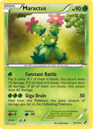 Maractus 012/114  - Reverse Holofoil Black and White