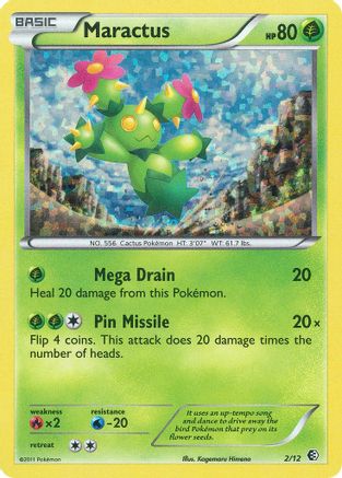 Maractus 002/012  - Holofoil McDonalds Promos 2011