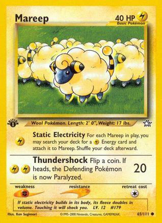 Mareep 065/111 - 1st Edition Neo Genesis