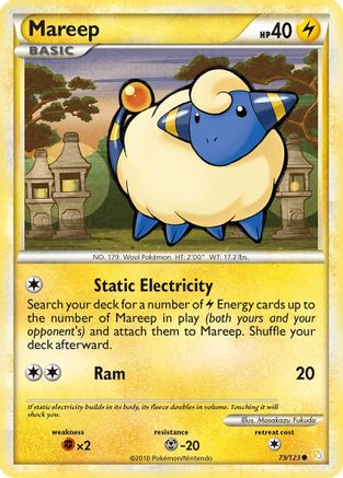 Mareep 073/123  - Reverse Holofoil HeartGold SoulSilver