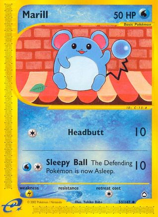 Marill 053/147 - Reverse Holofoil Aquapolis