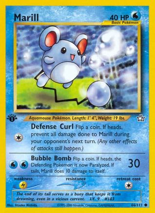 Marill 066/111 - 1st Edition Neo Genesis