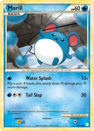 Marill 074/123  - Reverse Holofoil HeartGold SoulSilver