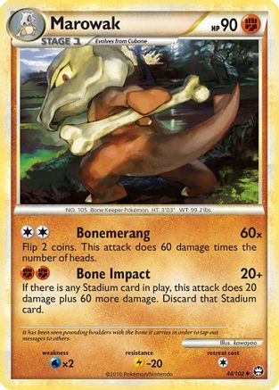 Marowak 044/102  - Reverse Holofoil Triumphant