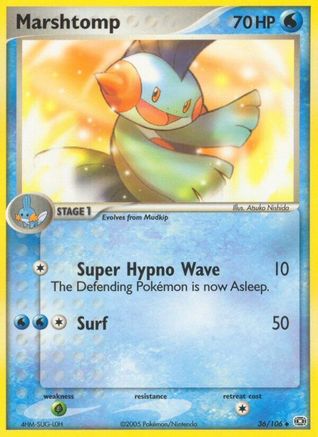 Marshtomp 036/106 - Reverse Holofoil Emerald