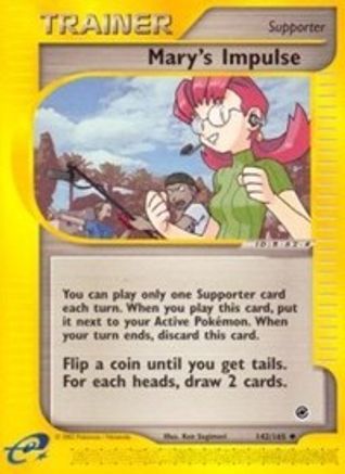 Mary's Impulse 142/165 - Reverse Holofoil Expedition