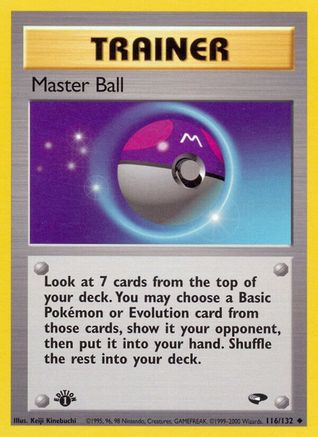 Master Ball 116/132 - 1st Edition Gym Challenge