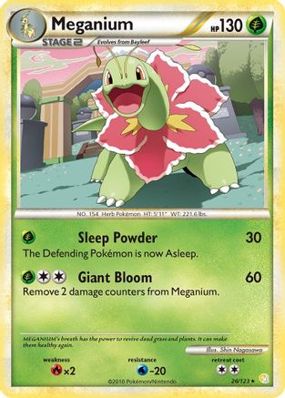 Meganium 026/123  - Reverse Holofoil HeartGold SoulSilver