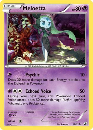 Meloetta 078/113  - Reverse Holofoil Legendary Treasures