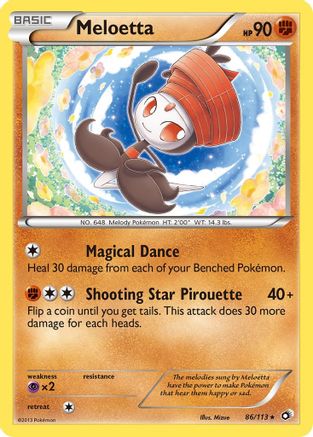 Meloetta 086/113  - Reverse Holofoil Legendary Treasures