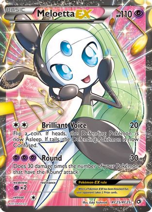 Meloetta EX (Full Art) RC25/RC25  - Holofoil Legendary Treasures Radiant Collection