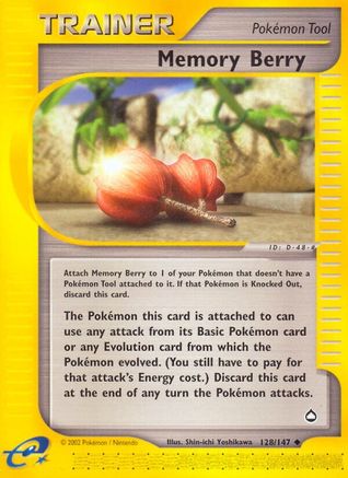 Memory Berry 128/147 - Reverse Holofoil Aquapolis