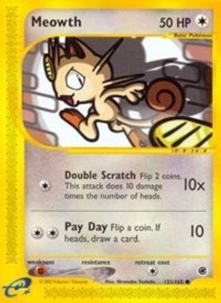 Meowth 121/165 - Reverse Holofoil Expedition