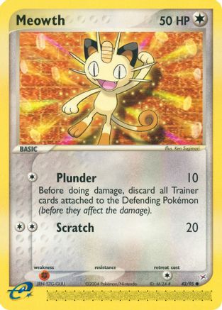 Meowth 042/95 - Reverse Holofoil Team Magma vs Team Aqua