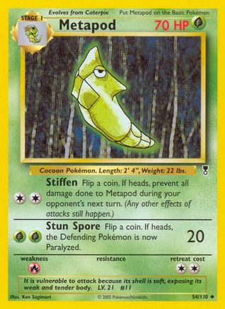 Metapod 054/110 - Reverse Holofoil Legendary Collection