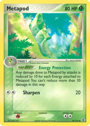 Metapod 039/112 - Reverse Holofoil FireRed & LeafGreen