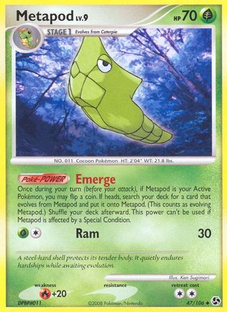 Metapod 047/106  - Reverse Holofoil Great Encounters