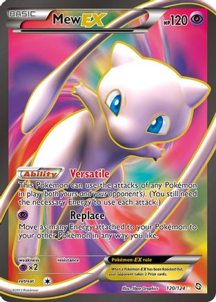 Mew EX (Full Art) 120/124  - Holofoil Dragons Exalted