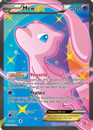 Mew EX (Full Art) RC24/RC25  - Holofoil Legendary Treasures Radiant Collection