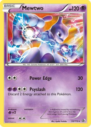 Mewtwo 053/113  - Reverse Holofoil Legendary Treasures