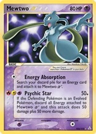 Mewtwo Gold Star 103/110 - Holofoil Holon Phantoms