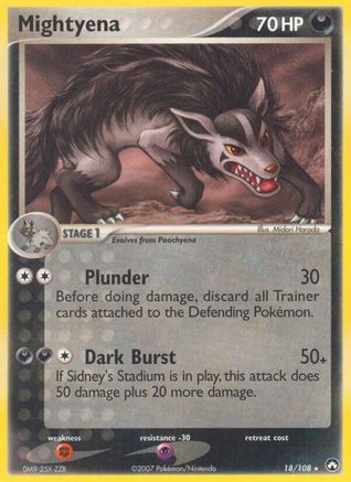 Mightyena 018/108 - Reverse Holofoil Power Keepers