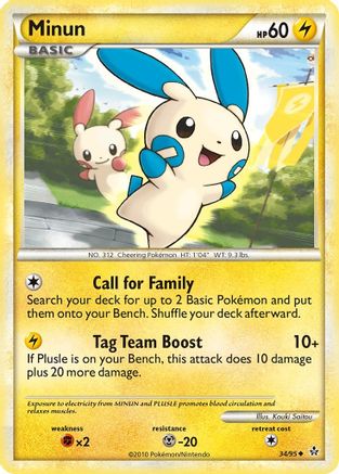 Minun 034/95  - Reverse Holofoil Unleashed