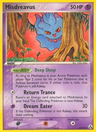Misdreavus 040/92 - Reverse Holofoil Legend Maker