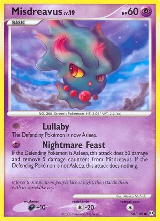 Misdreavus 068/100  - Reverse Holofoil Stormfront