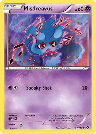 Misdreavus 057/113  - Reverse Holofoil Legendary Treasures