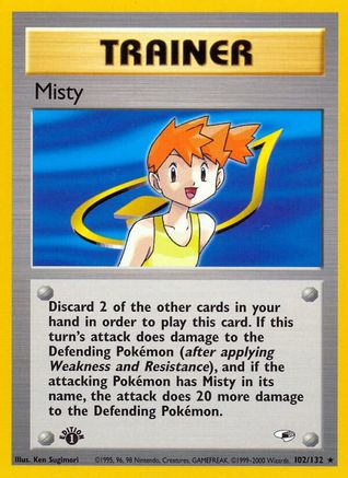 Misty 102/132 - 1st Edition Gym Heroes